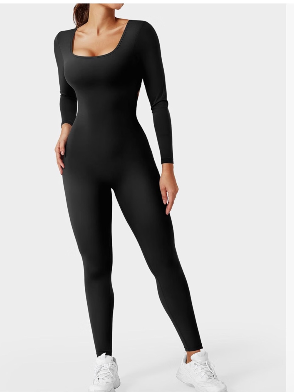 🖤 Black Open-Back Scrunch Jumpsuit 🖤